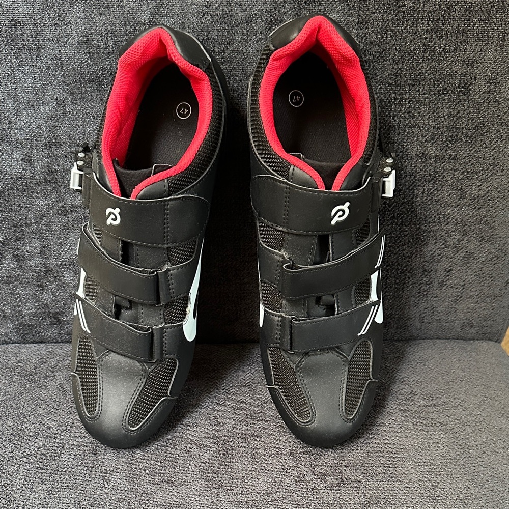 Peloton Black and White Cycling Footwear